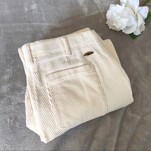 Massimo Dutti New Women’s Ribbed Cords Pants Corduroy Flare Leg Beige Tan Size 9